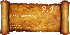 Peck Gusztáv névjegykártya